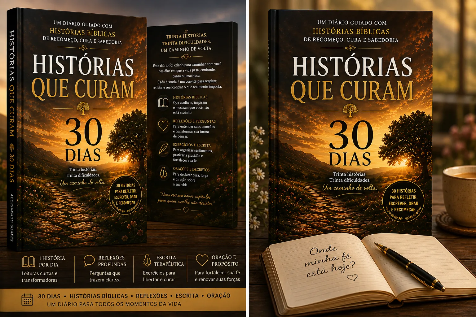 Mockup de Healing Stories — 30 Days
