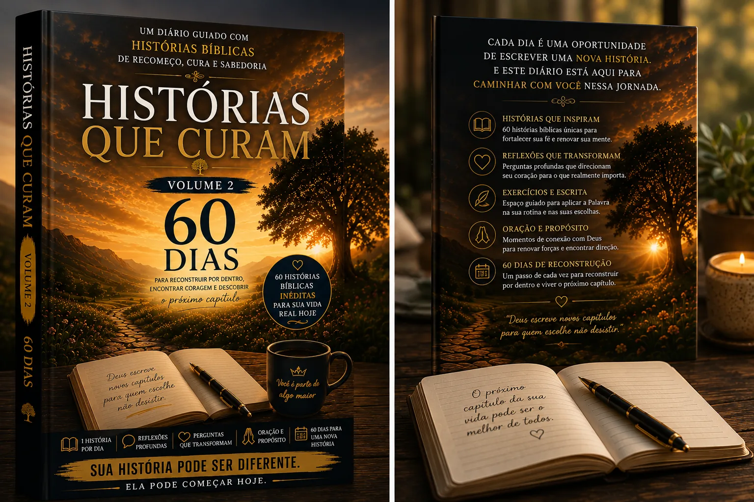 Mockup de Healing Stories — 60 Days